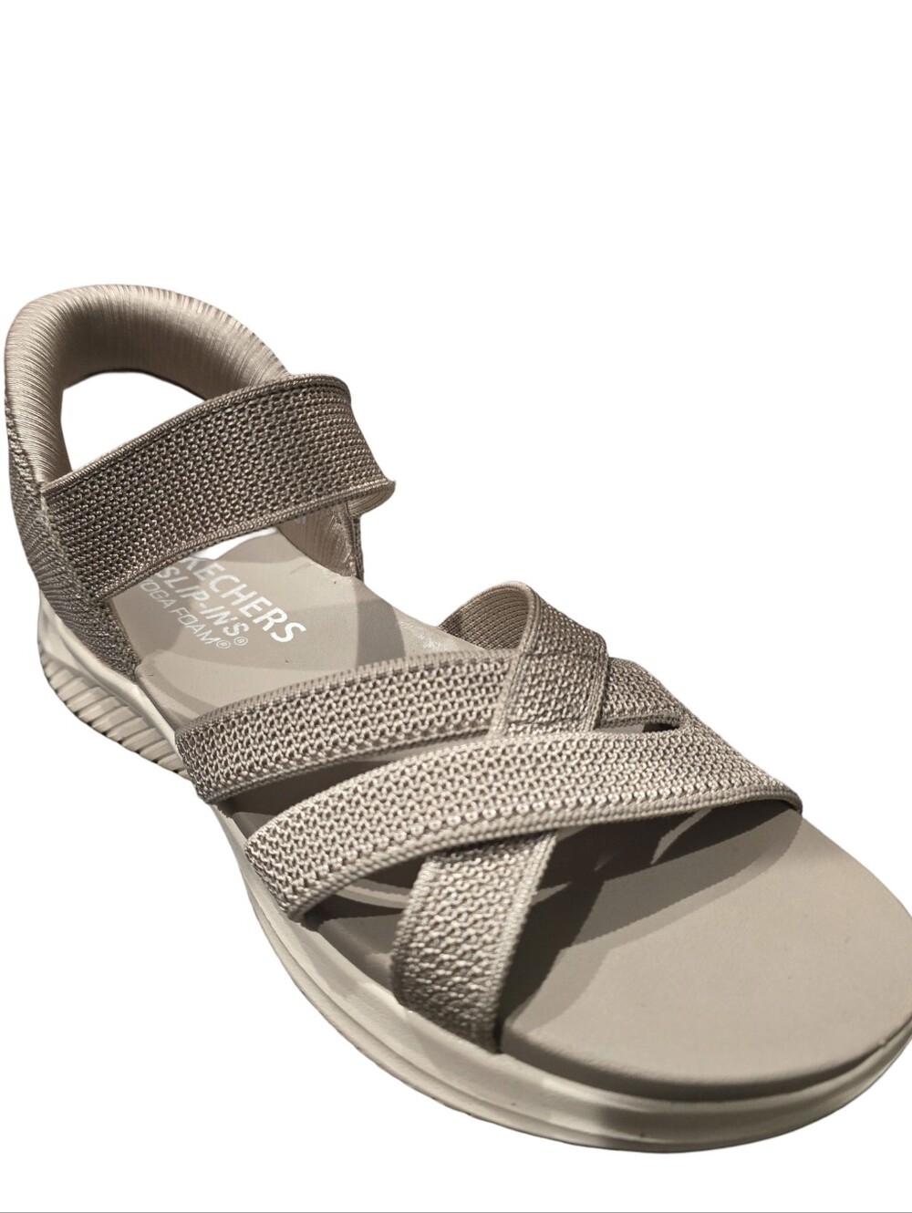Skechers Women’s Taupe Strappy Comfort Sandal